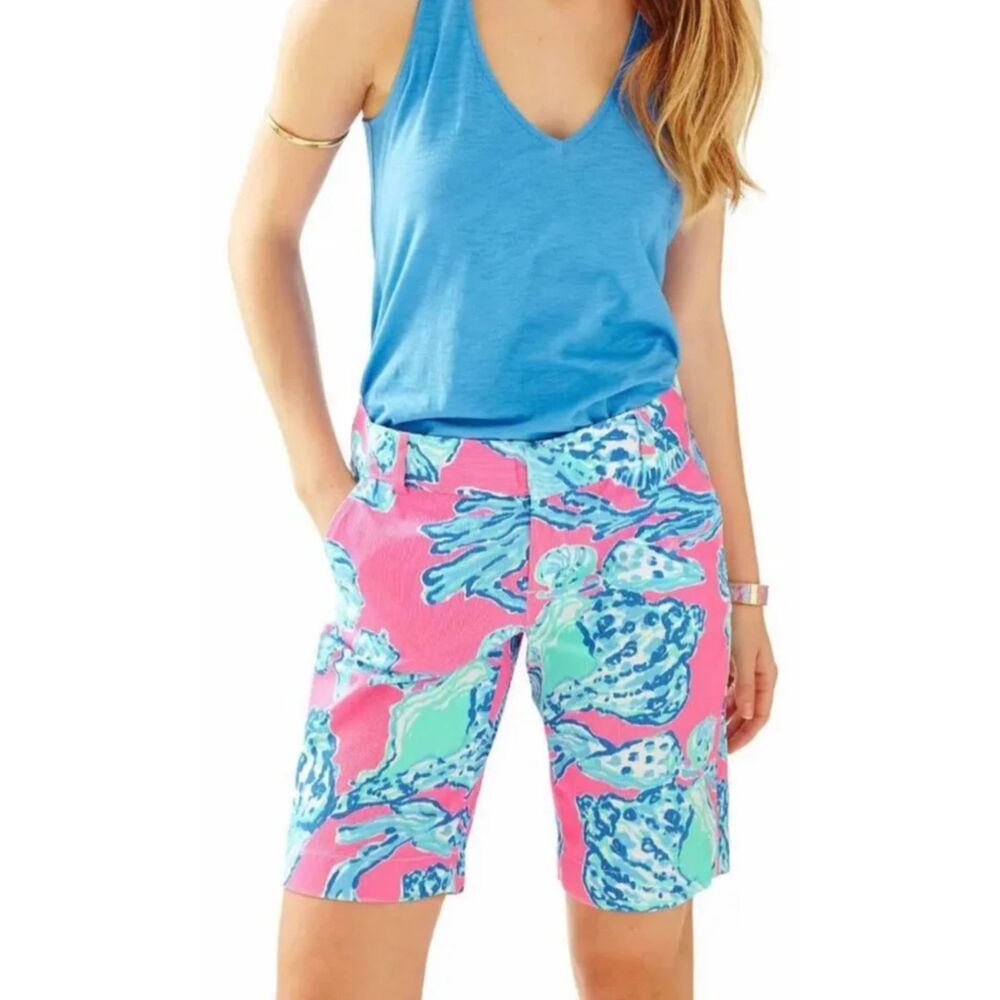 NWT Lilly Pulitzer Pink Pout Barefoot Princess Chipper Shorts Women's Size 2